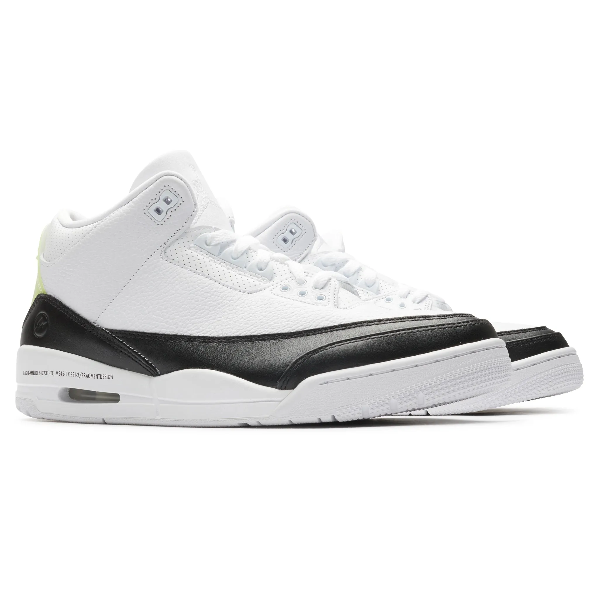 Air Jordan 3 x Fragment White Retro Sneaker (Discolouration On The Heel)