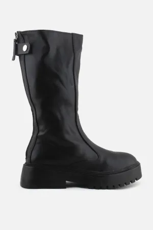 Bershka Zipper Wellington Boots | 100% Authentic leather