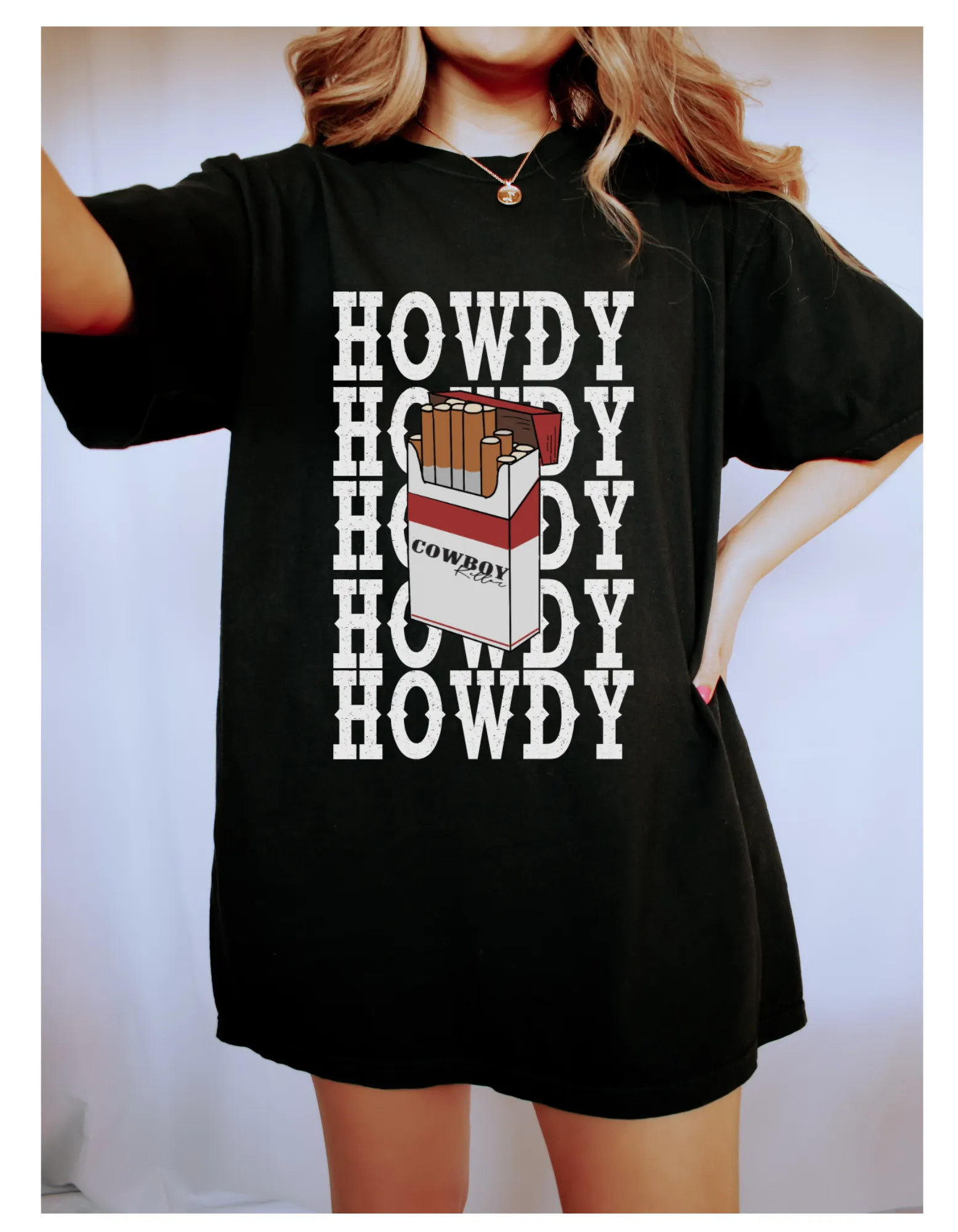 Comfort Colors Howdy  Western Graphic T-Shirt Dress