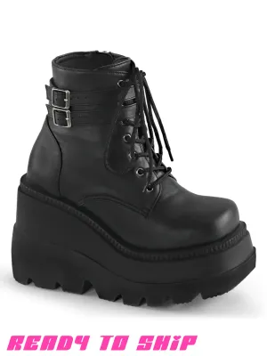 DEMONIA SHAKER 52 PLATFORM BOOTS - BLACK