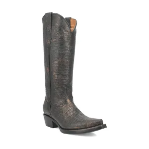 Dingo Womens Athena Black Leather Cowboy Boots