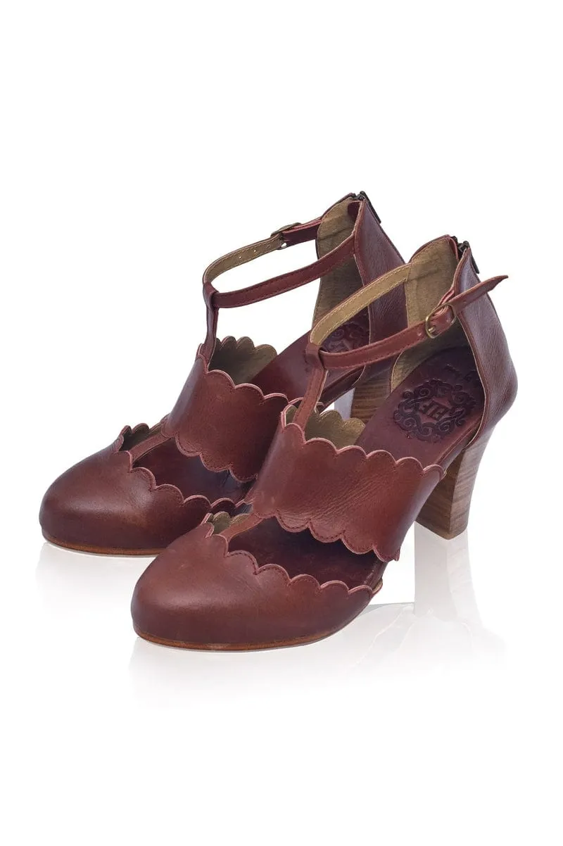 Incognito Leather Heels in Vintage Brown