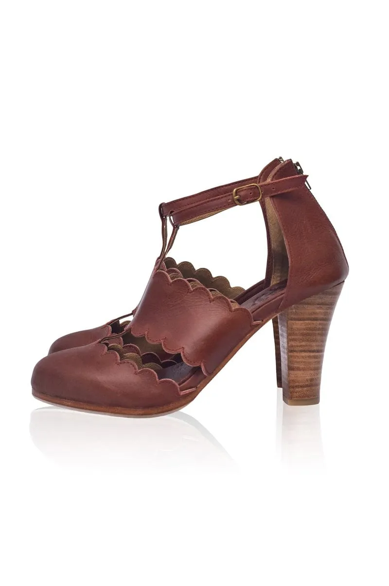 Incognito Leather Heels in Vintage Brown