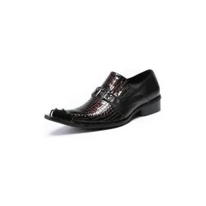 Italian Eleganza CrocStyle Pointed Toe Oxfords