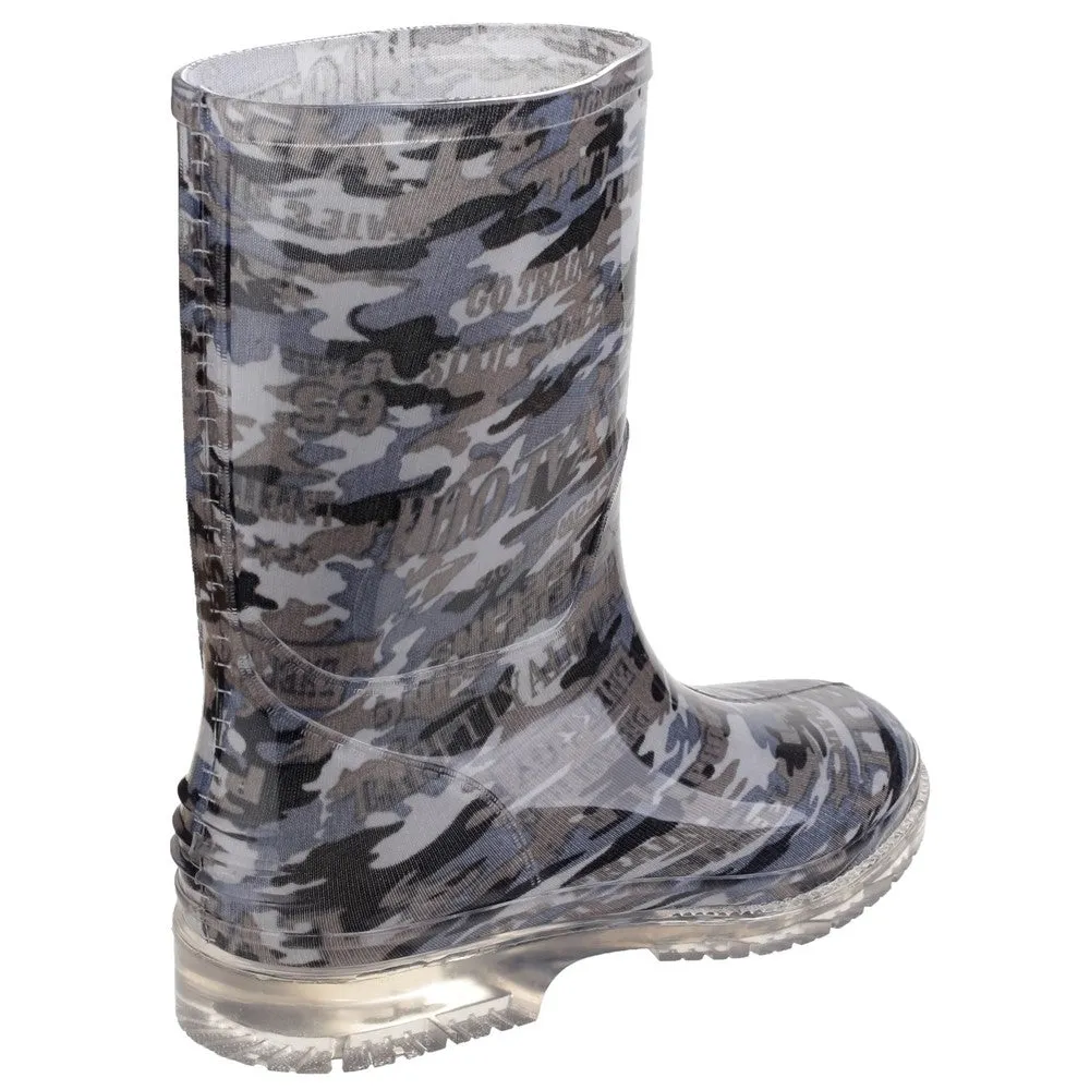 Kids PVC Junior Wellingtons Camo