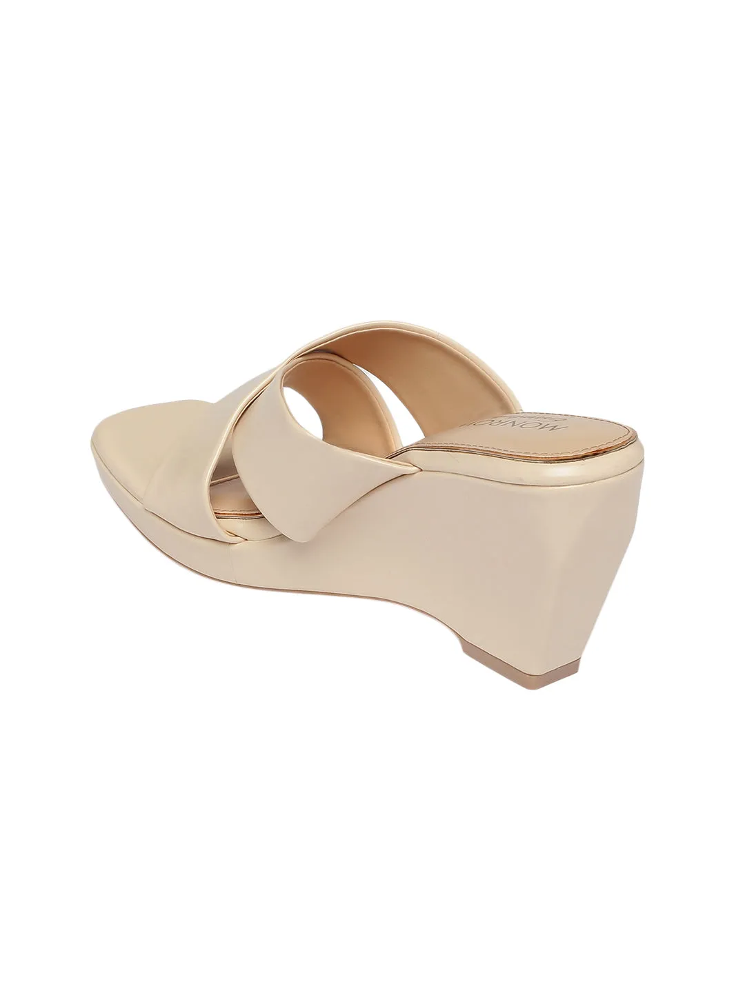 Liliana Beige Wedge Heels