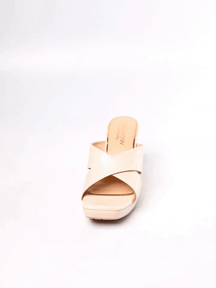 Liliana Beige Wedge Heels