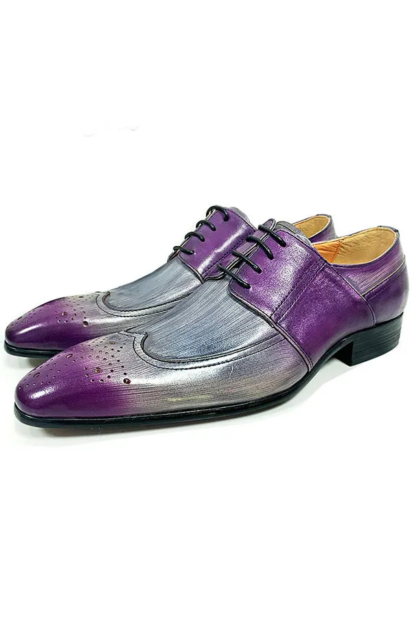 LuxLeather Pointed Oxford Dress Shoes