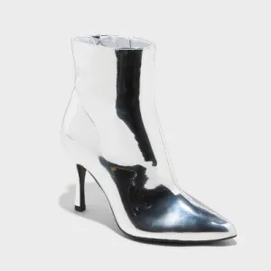 New - Women's Shandra Ankle Boots - A New Day Silver 11