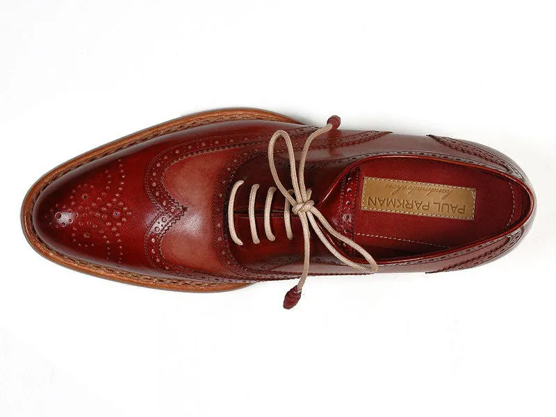 Paul Parkman Men's Bordeaux & Camel Wingtip Oxfords