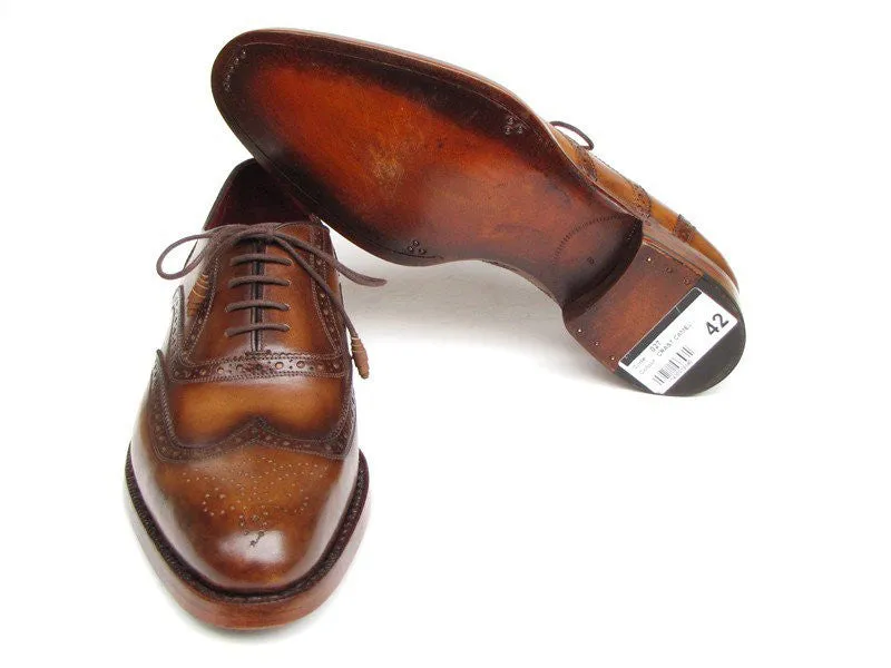 Paul Parkman Wingtip Goodyear Welted Tobacco Oxfords