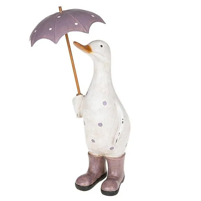 Polka Dot Brolly Duck Lilac Large