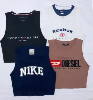 Reworked Branded Tank Crop Tops - 20 piece