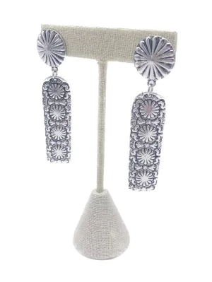 Sara Silver Western Earrings