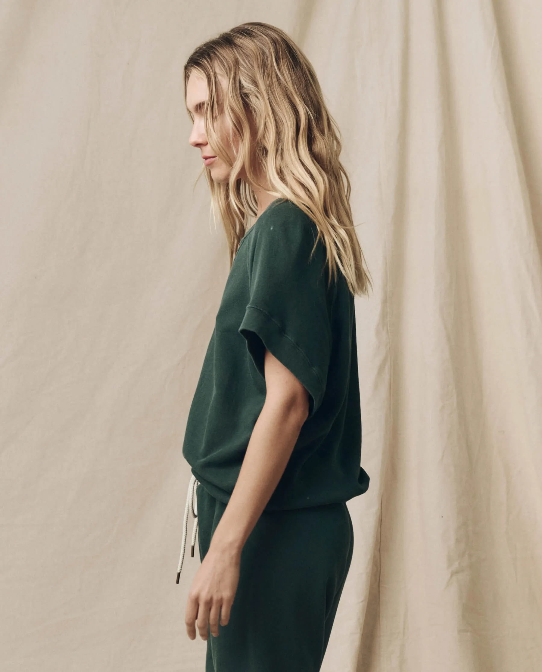 The Wedge Sweatshirt. Solid -- Deep Sea Green