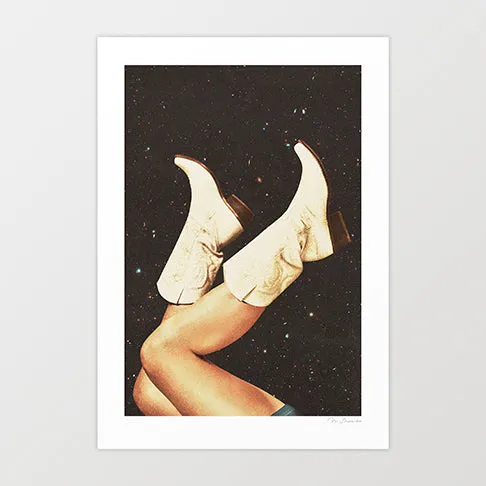 'These Boots - Space' Art Print by Vertigo Artography