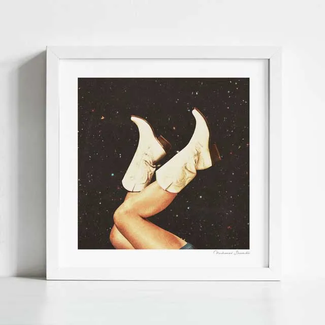 'These Boots - Space' Art Print by Vertigo Artography