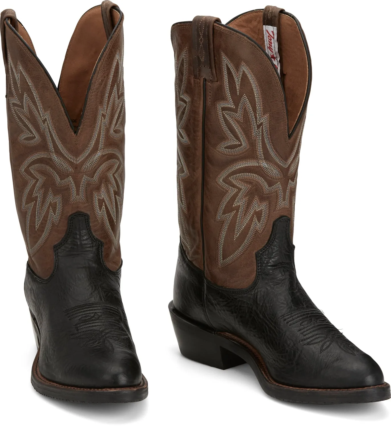 Tony Lama Mens Fernando Black Cowhide Cowboy Boots