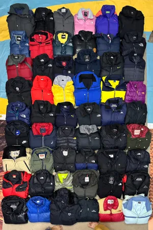 vintage branded puffer jackets 54 piece