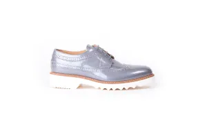 Women's Patent Dark Grey & Tan Brogue Wingtip.EX 347 (2017)